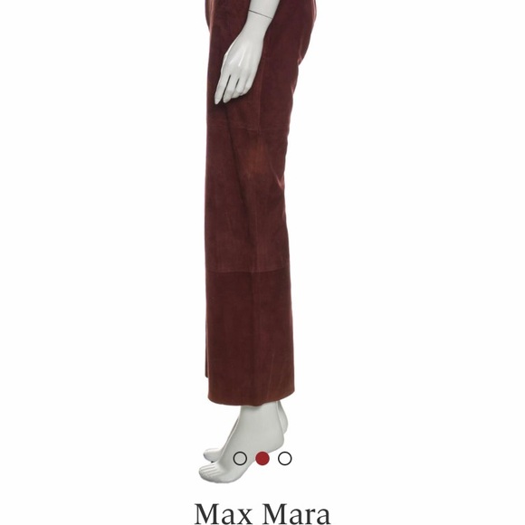Max Mara suede wide leg pants, size 2 - Picture 2 of 4